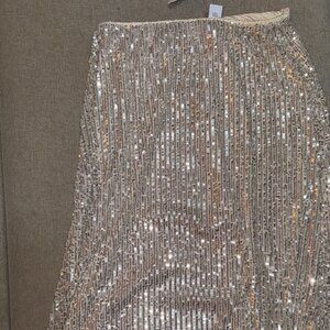 Gold sequin maxi skirt - New with Tag